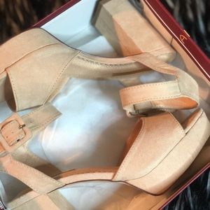 Nude Block Heels